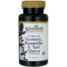 Swanson Health Products Cúrcuma, Boswellia y Cereza ácida 60 Cápsulas