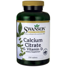 Swanson, Calciumcitrat & Vitamin D3, 250 Tabletten