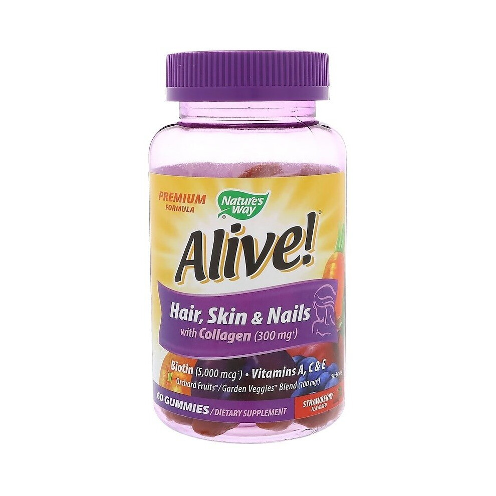 Nature's Way Alive! Hair, Skin & Nails With Collagen - 60 Gummies