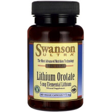 Swanson, Lithiumorotat, 5 mg, 60 vegetarische Kapseln