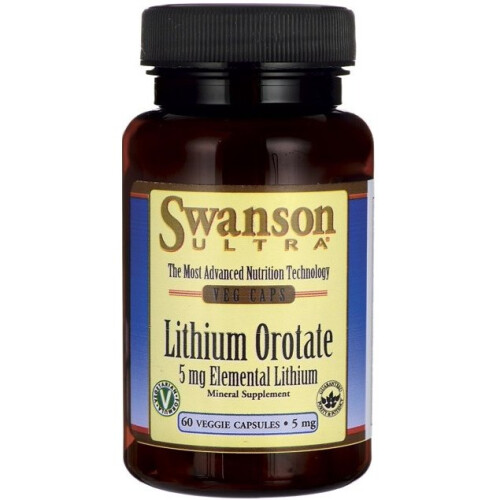 Swanson  Lithium Orotate, 5mg  - 60 vcaps