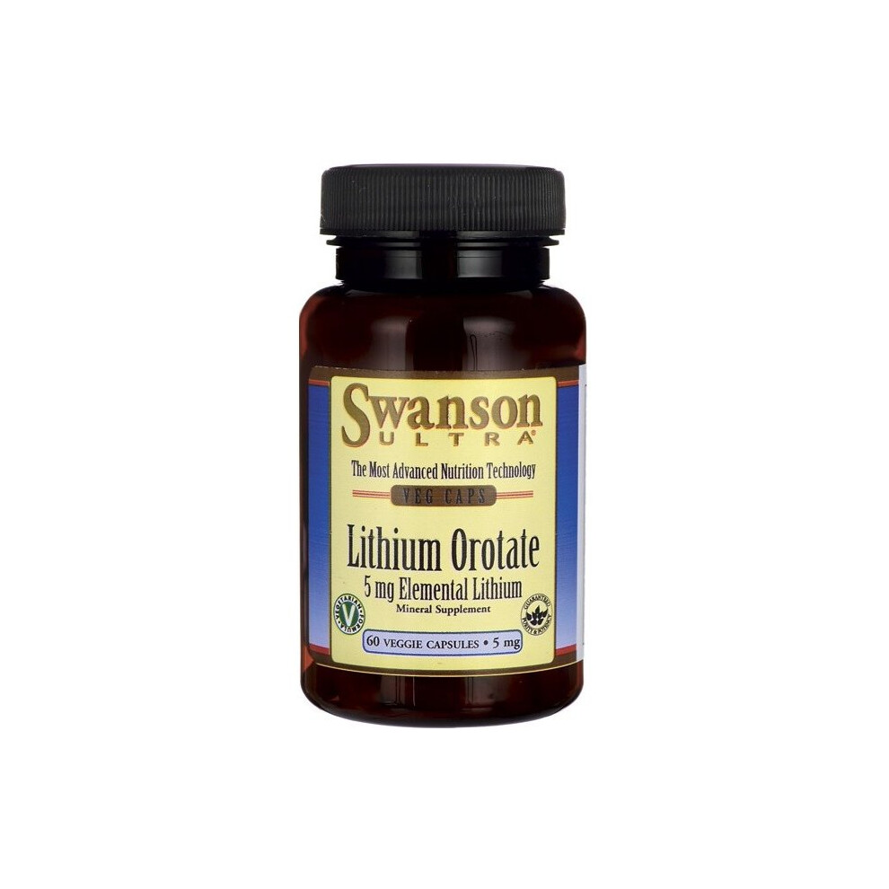 Swanson Lithium Orotate, 5Mg - 60 Vcaps