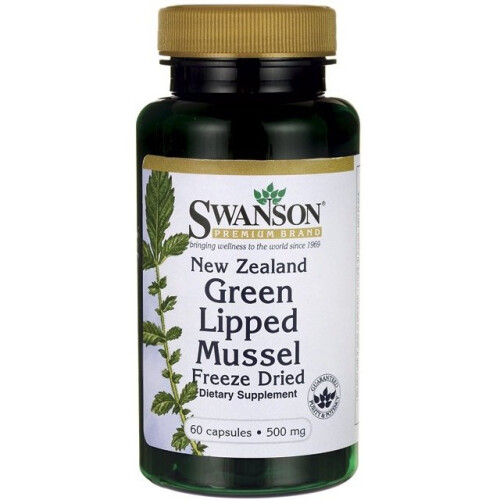 Swanson, Grünlippmuschel, 500 mg, 60 Kapseln