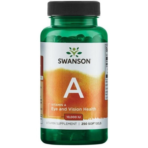 Swanson  Vitamin A, 10 000 IU - 250 softgels