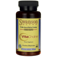 VitaCholine Bitartarato de Colina 300 mg 60 Cápsulas Vegetais Swanson Health Products