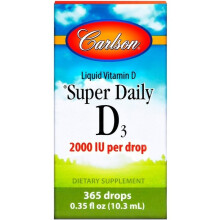 Carlson, Super Daily D3, 50 mcg (2.000 IE), 0,35 fl oz (10,3 ml)