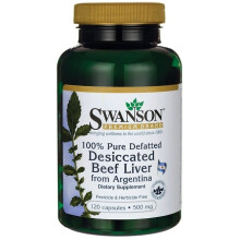 Swanson, Argentinisches getrocknetes Rinderleber, 500 mg, 120 Kapseln
