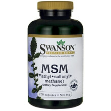 Swanson, MSM, 500 mg, 250 Kapseln (250 mg pro Kapsel)