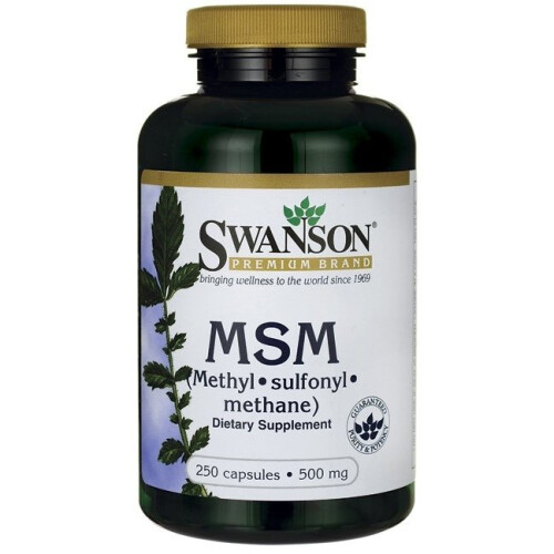 Swanson, MSM, 500 mg, 250 Kapseln (250 mg pro Kapsel)