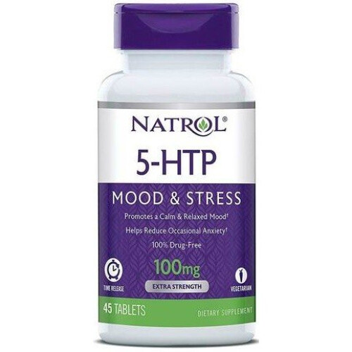 Natrol Natrol  5-HTP Time Release, 100mg - 45 tabs