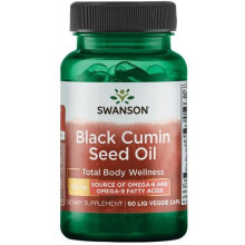 Swanson, Schwarzkümmelöl, 500 mg, 60 Flüssig-Vegetarische Kapseln