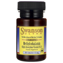 Vitamin B-12 Methylcobalamin 5000 mcg 60 Tabletten Swanson Health Products