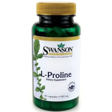 L-proline 500 mg, 100 gélules Swanson Health Products