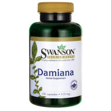 Damiana 510 mg 100 Cápsulas Swanson Health Products