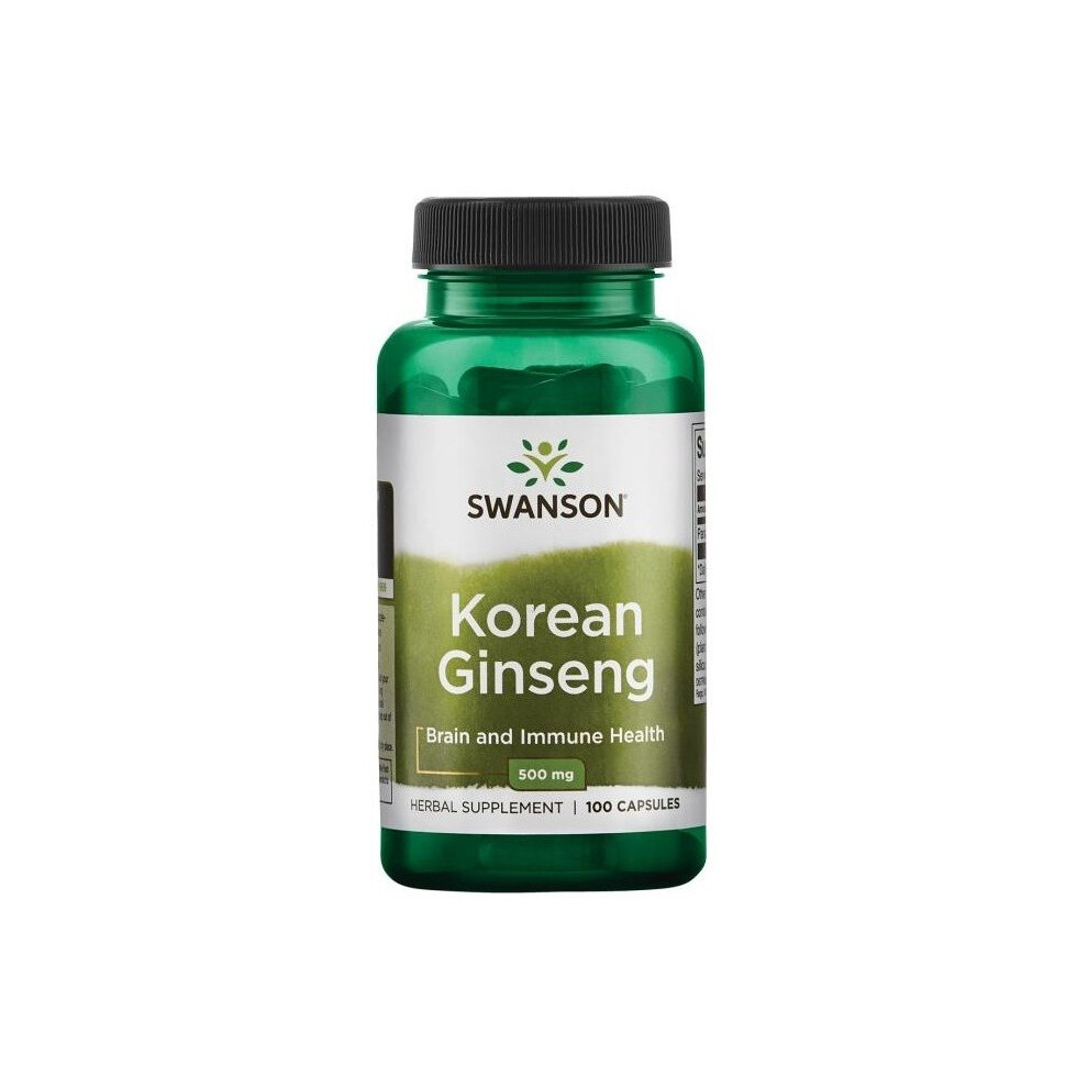 Swanson Korean Ginseng, 500Mg - 100 Caps