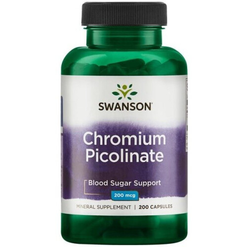 Swanson, Chrompicolinat, 200 mcg, 200 Kapseln