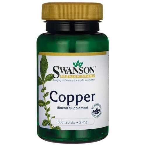 Swanson, Kupfer, 2 mg, 300 Tabletten