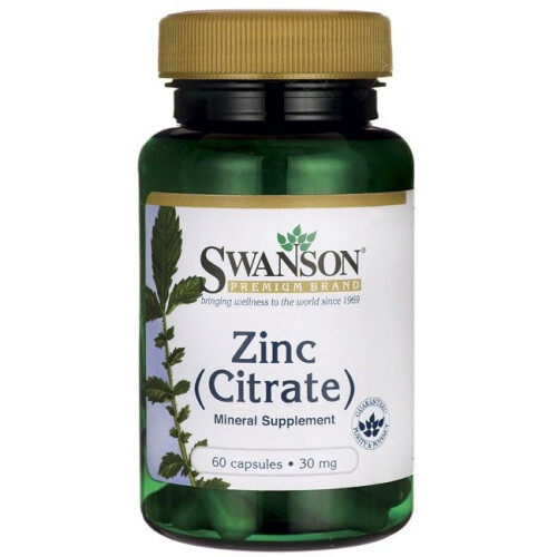Swanson, Zinkcitrat, 30 mg, 60 Kapseln