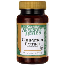 Swanson, Extrait de Cannelle, 250 mg, 90 Gélules
