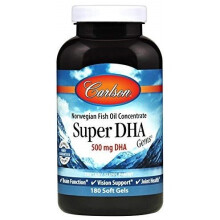 Carlson, Super-DHA Gems, 500 mg, 180 Gélules Molles