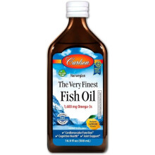 Carlson, Norwegisches, Das Feinste Fischöl, Natürliches Zitrone, 1.600 mg, 16,9 fl oz (500 ml)