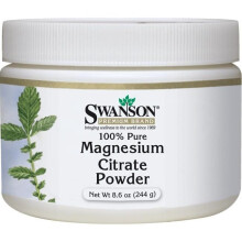 Swanson Magnesium Citrate, 100% Pure Powder - 244g