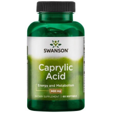Swanson Acide Caprylique, 600mg - 60 softgels