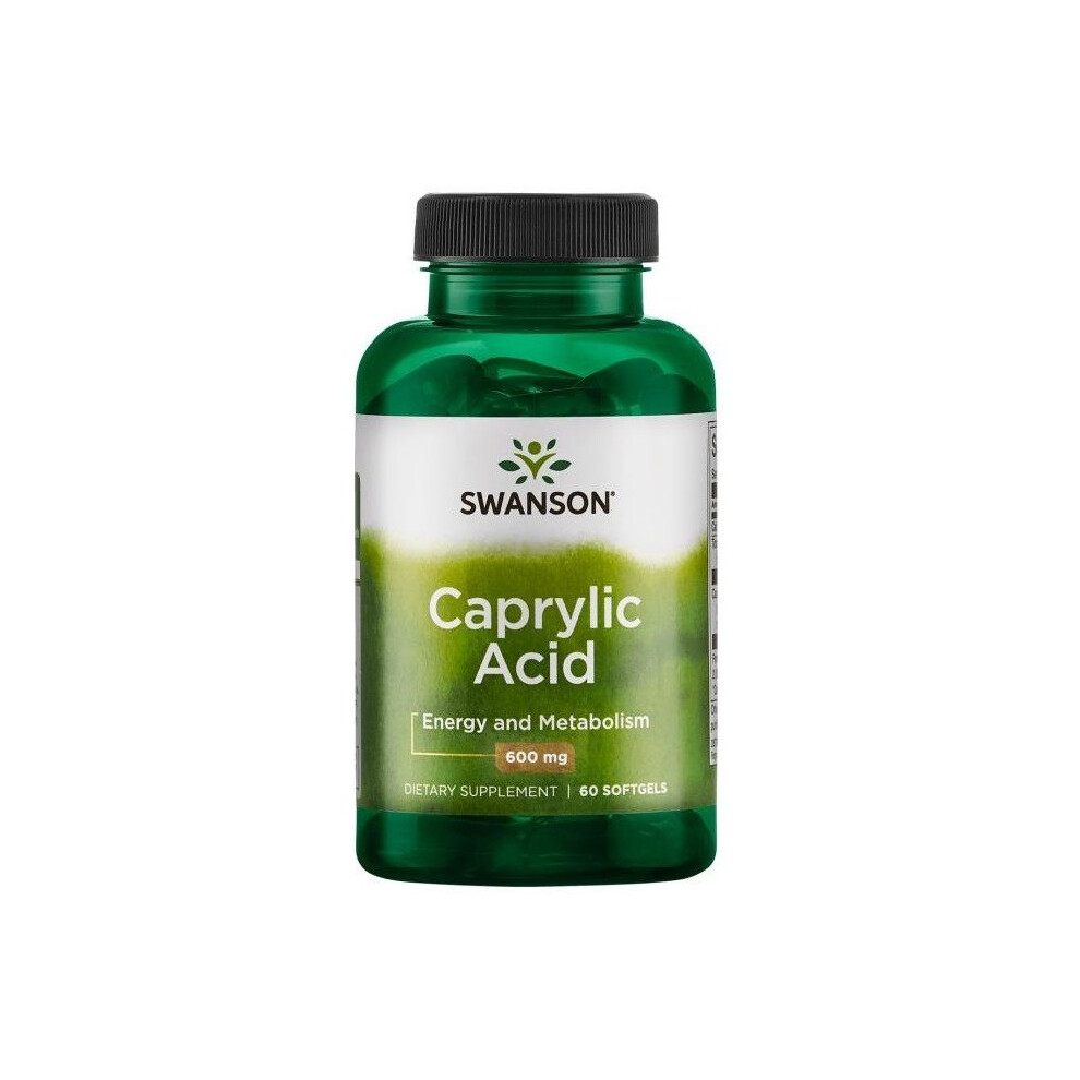 Swanson Caprylic Acid, 600Mg - 60 Softgels