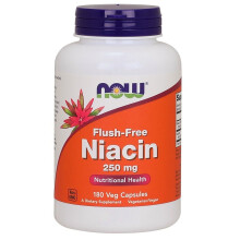 NOW Foods, Flush-Freies Niacin, 250 mg, 180 Veg Kapseln