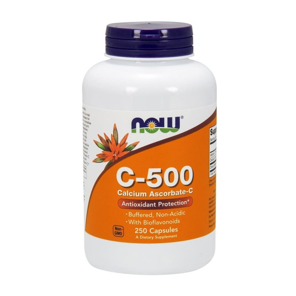 Now Foods Vitamin C-500 Calcium Ascorbate-C, 250 Caps