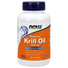 NOW Foods, Krillolja, 500 mg, 120 mjuka kapslar