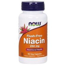 NOW Foods, Niacin bez zatrucia, 250 mg, 90 Veg Kapsułek