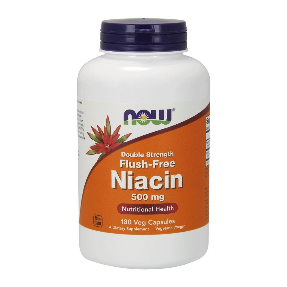 Now Foods Niacin Flush-Free, 500Mg (Double Strength) 180 Vcaps