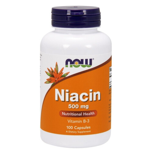 NOW Foods NOW Φουντς, Νιασίνη, 500 mg, 100 Βεγκ Καλμς
