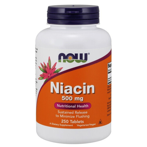 NOW Foods NOW Foods, Νιασίνη, 500 mg, 250 Τάβλι