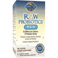 Garden of Life, Probiotiques RAW, Hommes, 85 Milliards, 90 Gélules Végétariennes (28,33 Milliards de Cultures Vivantes par Gélule)