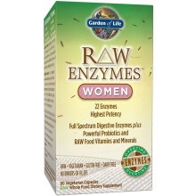Garden of Life, Enzymes RAW, Femmes, 90 Gélules Végétariennes