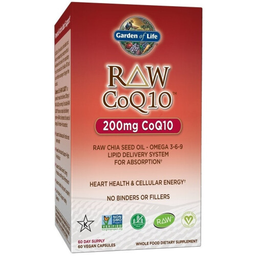 RAW CoQ10, 200 mg, 60 Veganske kapsler