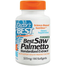 Doctor's Best, Palmetto di Saw, Estratto Standardizzato, 320 mg, 180 Gel di Soft