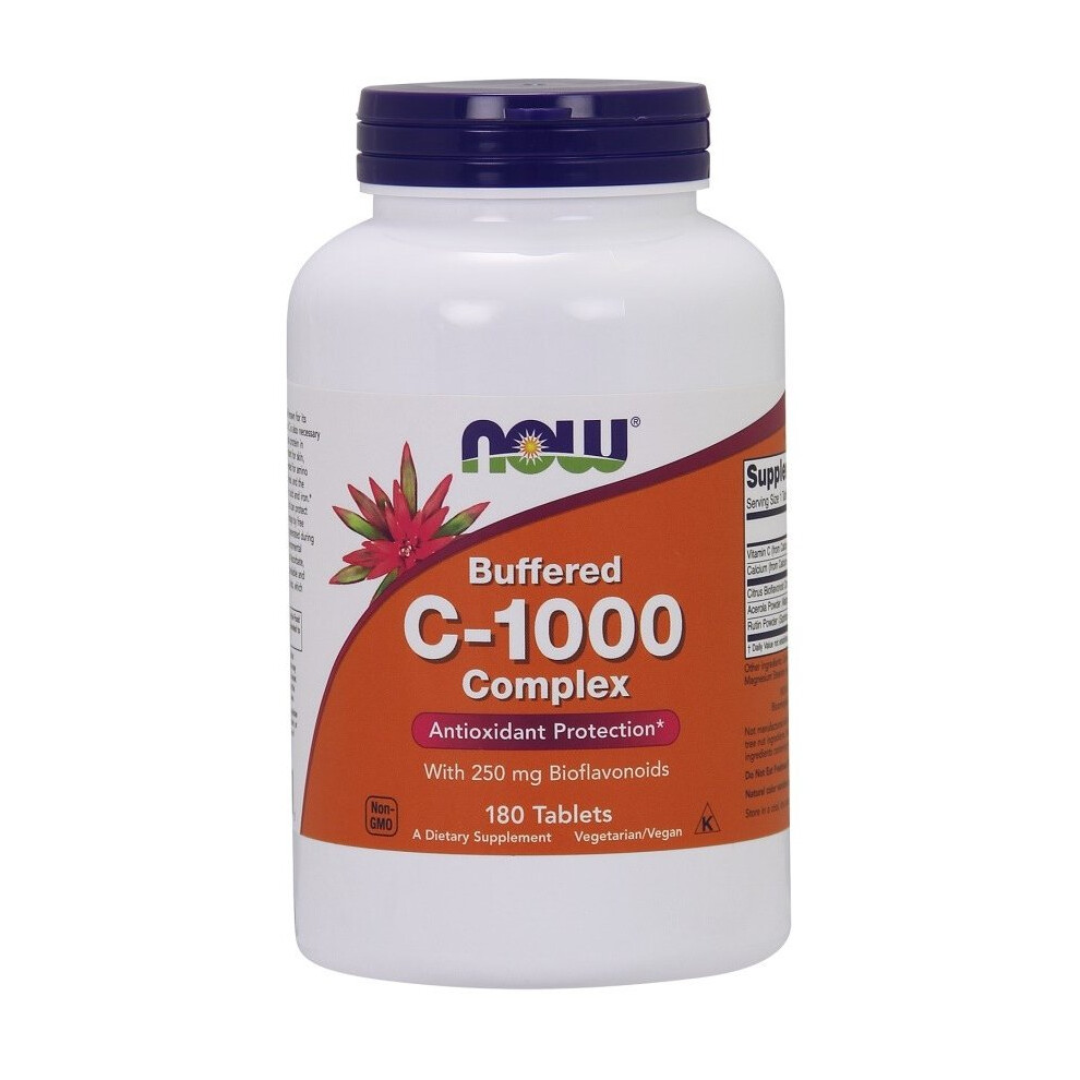 NOW Foods  Vitamin C-1000 Complex - Buffered with 250mg Bioflavonoids, 180 tabs
