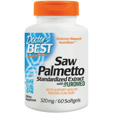 Doctor's Best, Palmeira-da-Serra, Extrato Padronizado, 320 mg, 60 Softgéis