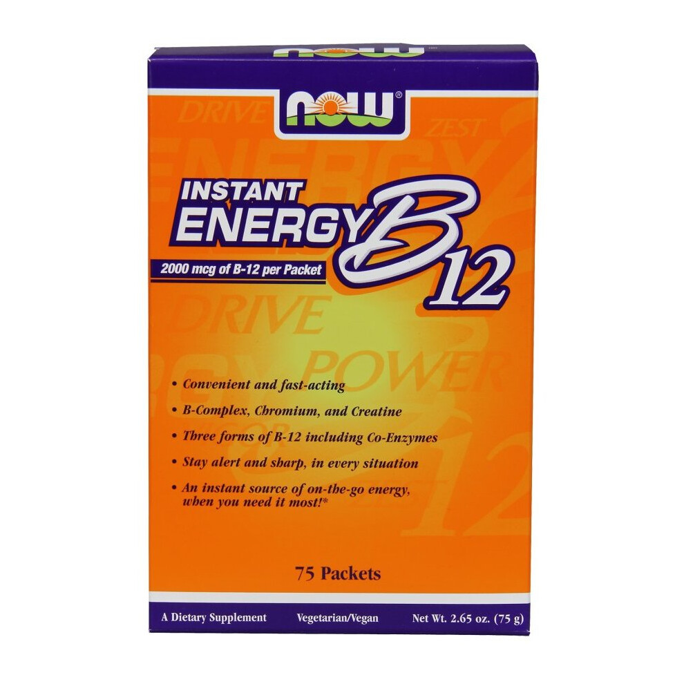 NOW Foods  Vitamin B-12,  Instant Energy - 75 packets