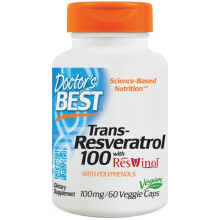 Doctor's Best, Trans-Resveratrol 100, 60 Cápsulas de vegetales