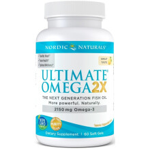 Nordic Naturals, Ultimate Omega 2X, Lemon, 2 150 mg, 60 Softgels (1 075 mg per Soft Gel)