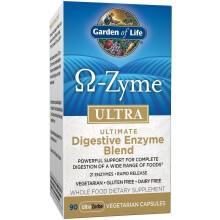 Garden of Life, O-Zyme Ultra, Mélange Ultime d'Enzymes Digestives, 90 Capsules Végétariennes UltraZorbe