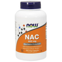 NOW Foods NAC with Selenium & Molybdenum, 600mg , 250 vcaps