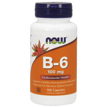 NOW Foods, B-6, 100 mg, 100 Veg Capsules