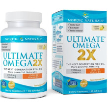 Nordic Naturals, Ultimate Omega 2X med Vitamin D3, Lemon, 60 mjuka kapslar