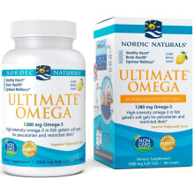 Nordic Naturals, Ultimate Omega, Lemon, 1 280 mg, 60 Fiskgelatin Mjuka Gel