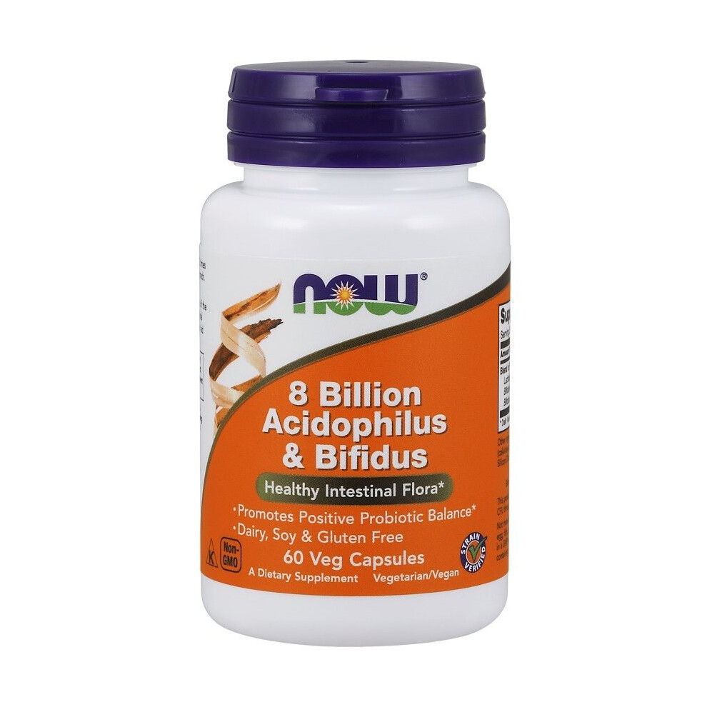 Now Foods 8 Billion Acidophilus & Bifidus, 60 Vcaps